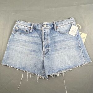NWT MOTHER The Skipper High Rise Cut Off Shorts in Leap at the Chance Sz 30